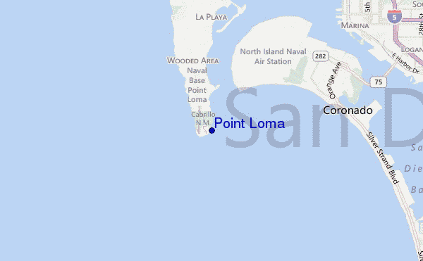 mapa de ubicación de Point Loma