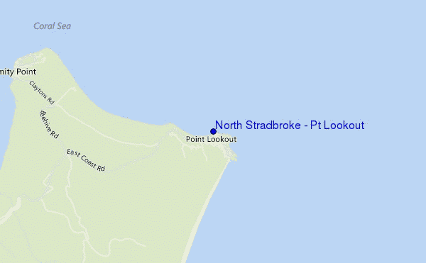 mapa de ubicación de North Stradbroke - Pt Lookout