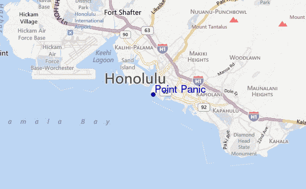 mapa de ubicación de Point Panic
