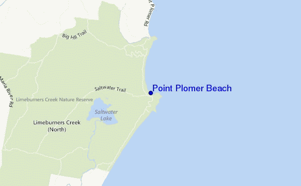 mapa de ubicación de Point Plomer Beach