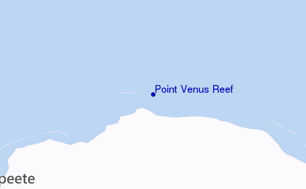 mapa de ubicación de Point Venus Reef