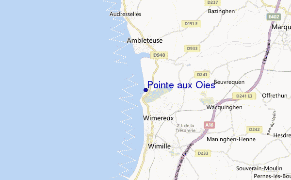 mapa de ubicación de Pointe aux Oies
