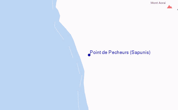 mapa de ubicación de Point de Pecheurs (Sapunis)