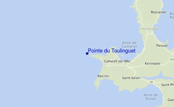 mapa de ubicación de Pointe du Toulinguet