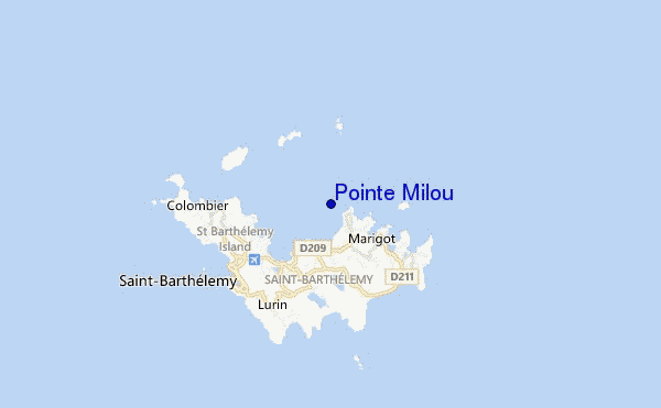 mapa de ubicación de Pointe Milou