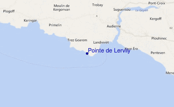mapa de ubicación de Pointe de Lervily