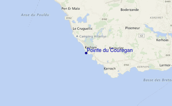 mapa de ubicación de Pointe du Couregan