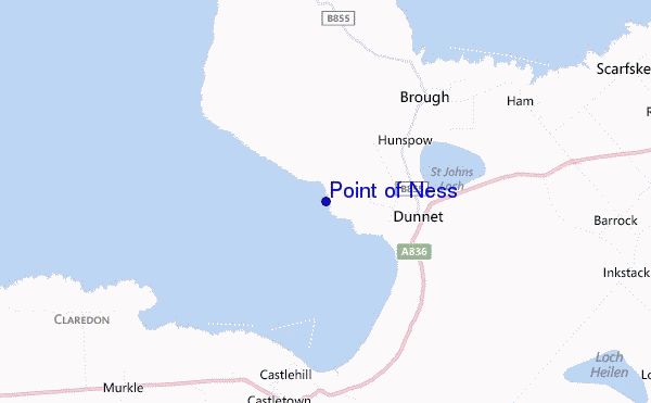 mapa de ubicación de Point of Ness