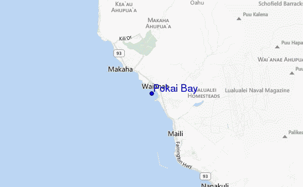 mapa de ubicación de Pokai Bay