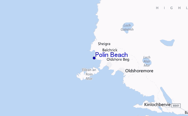 mapa de ubicación de Polin Beach