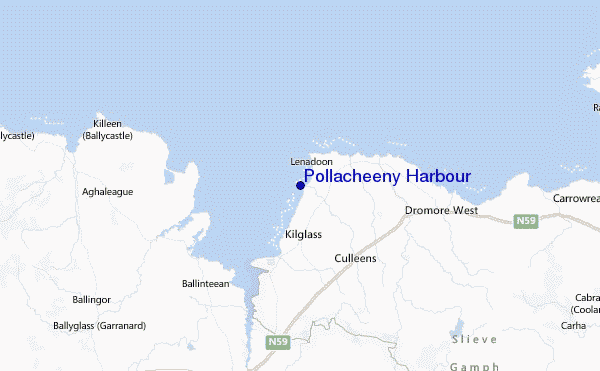 Pollacheeny Harbour Location Map