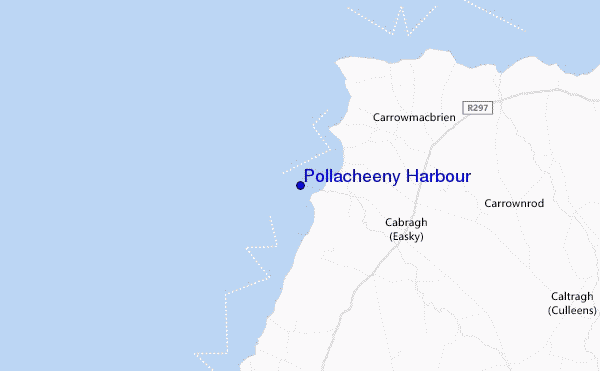 mapa de ubicación de Pollacheeny Harbour