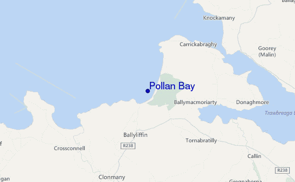 mapa de ubicación de Pollan Bay