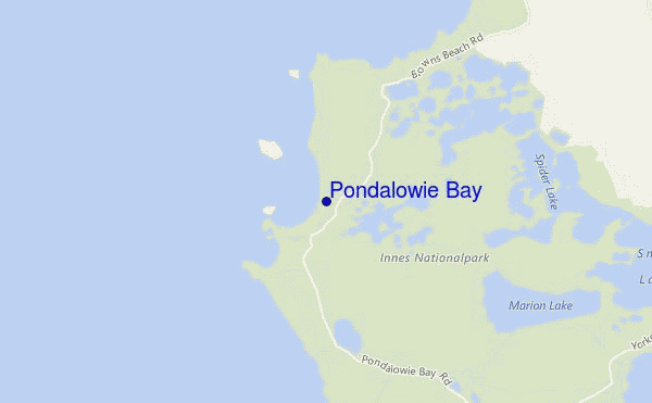 mapa de ubicación de Pondalowie Bay