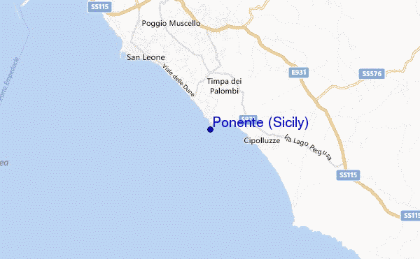 mapa de ubicación de Ponente (Sicily)