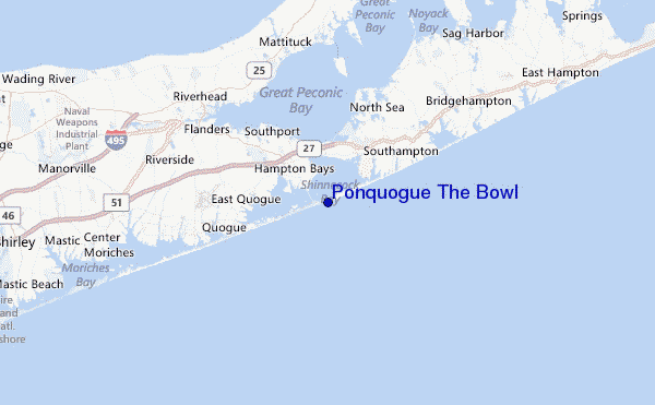Ponquogue The Bowl Location Map