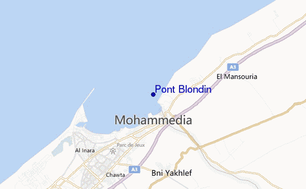 mapa de ubicación de Pont Blondin