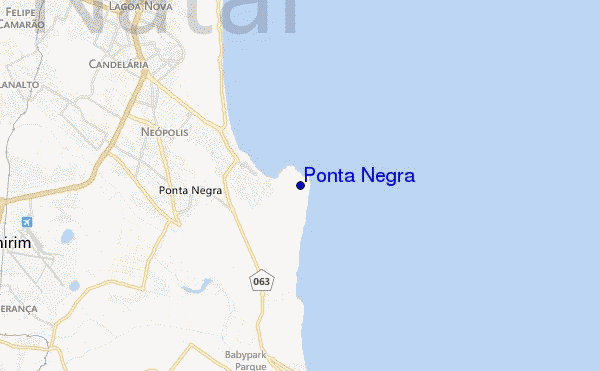 mapa de ubicación de Ponta Negra