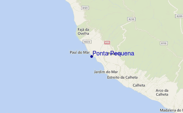 mapa de ubicación de Ponta Pequena