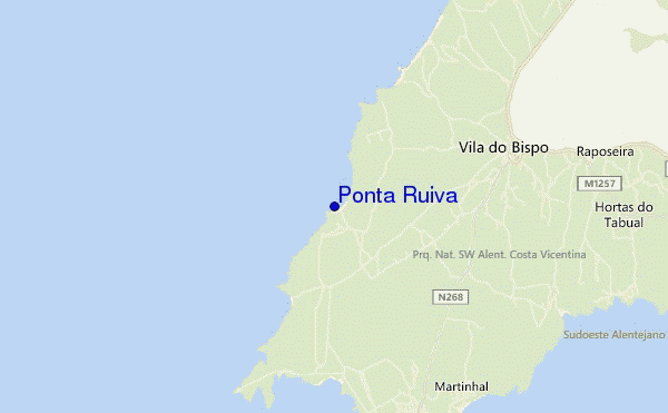mapa de ubicación de Ponta Ruiva