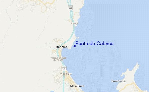 mapa de ubicación de Ponta do Cabeco