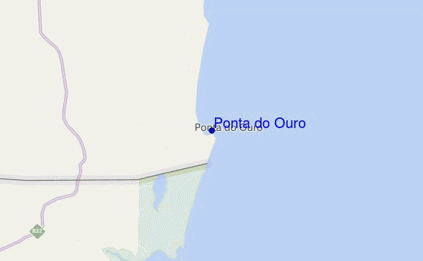 mapa de ubicación de Ponta do Ouro