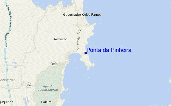 mapa de ubicación de Ponta da Pinheira