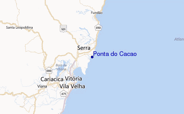 Ponta do Cacao Location Map