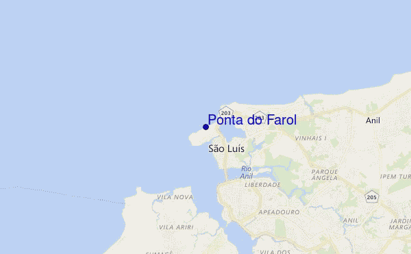 mapa de ubicación de Ponta do Farol