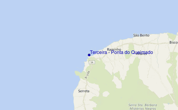 mapa de ubicación de Terceira - Ponta do Queimado