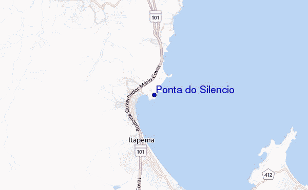 mapa de ubicación de Ponta do Silencio