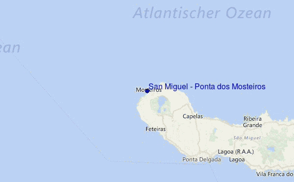 San Miguel - Ponta dos Mosteiros Location Map