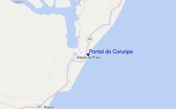 mapa de ubicación de Pontal do Coruripe
