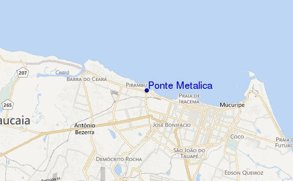 mapa de ubicación de Ponte Metalica