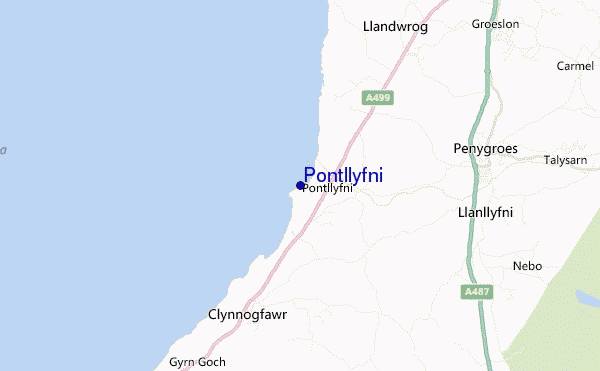 mapa de ubicación de Pontllyfni