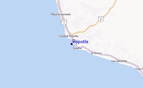 mapa de ubicación de Popotla