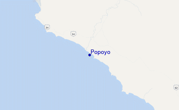 mapa de ubicación de Popoyo