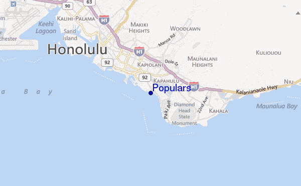 mapa de ubicación de Populars