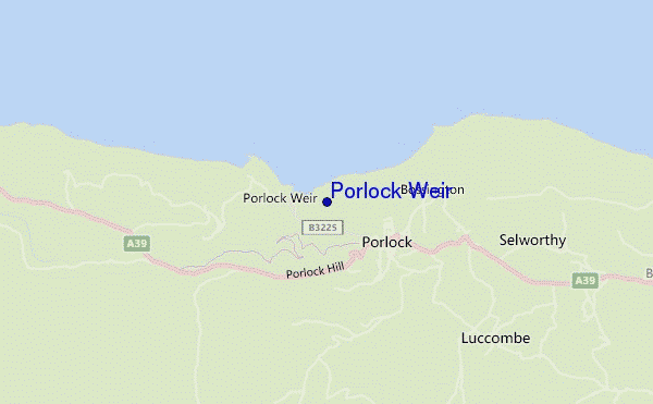 mapa de ubicación de Porlock Weir