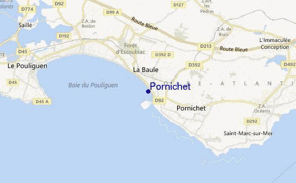 mapa de ubicación de Pornichet