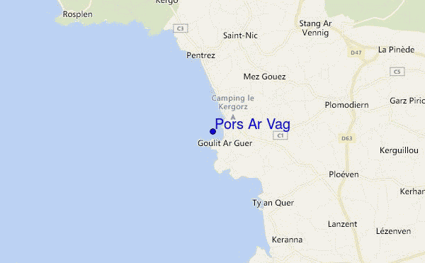 mapa de ubicación de Pors Ar Vag