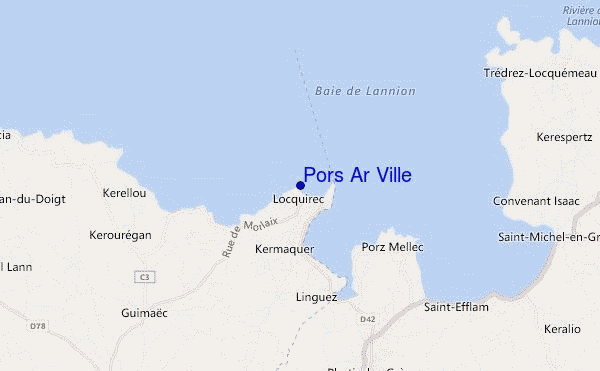mapa de ubicación de Pors Ar Ville