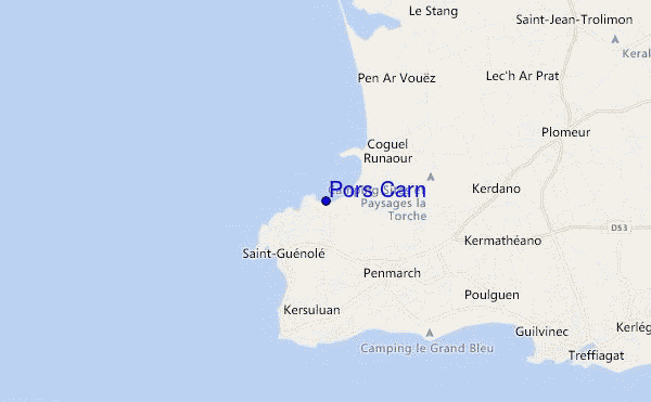 mapa de ubicación de Pors Carn