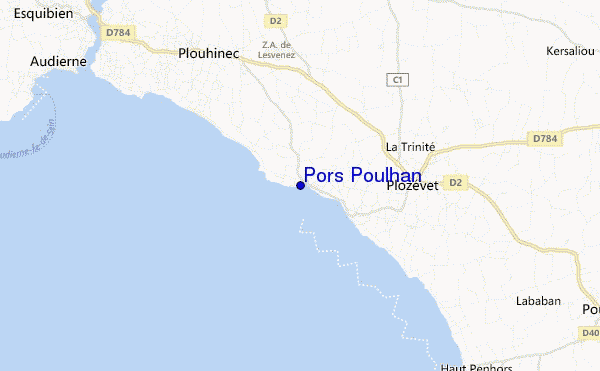 mapa de ubicación de Pors Poulhan