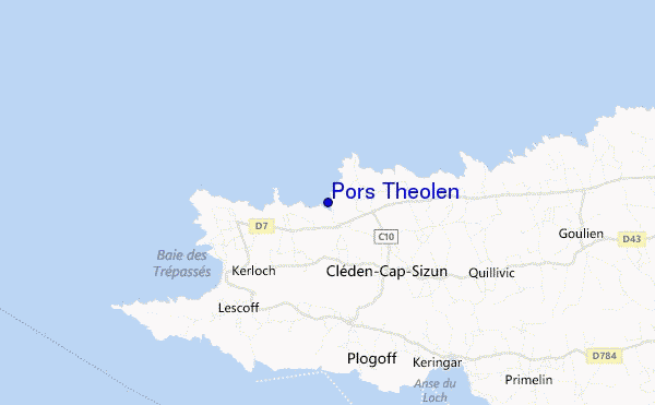 mapa de ubicación de Pors Theolen