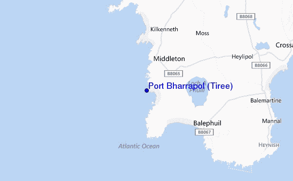 mapa de ubicación de Port Bharrapol (Tiree)