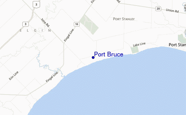 mapa de ubicación de Port Bruce