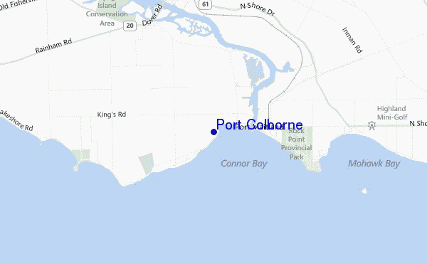 mapa de ubicación de Port Colborne
