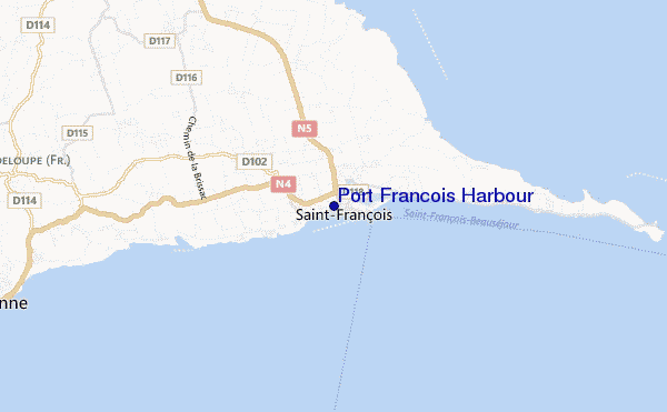 mapa de ubicación de Port Francois Harbour