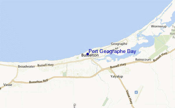 mapa de ubicación de Port Geographe Bay